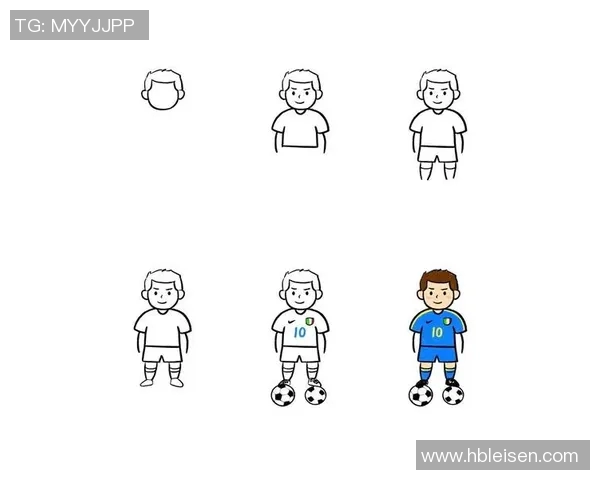 世界足球巨星简笔画集锦：畅享各大球员经典瞬间的艺术呈现